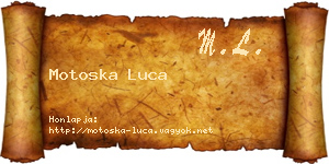 Motoska Luca névjegykártya